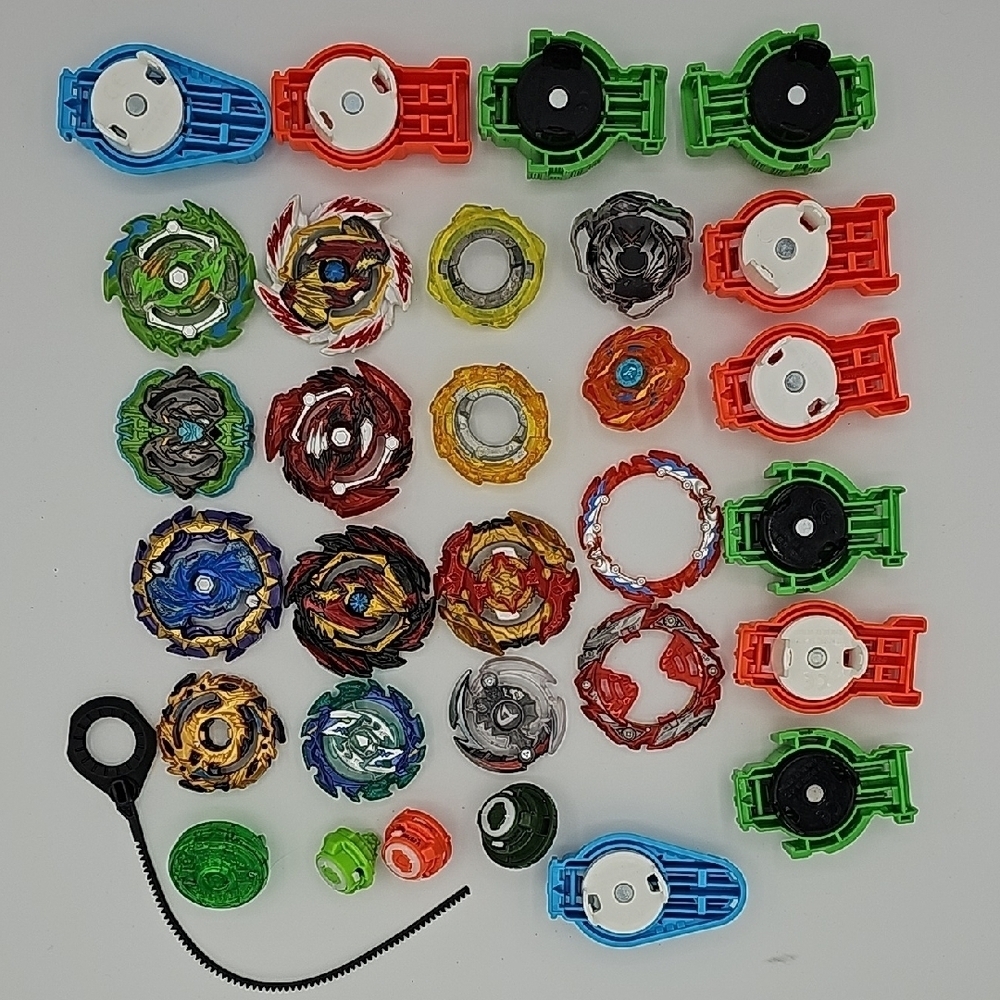 Beyblade Burst Mixed Lot with Launchers 30+ pieces
